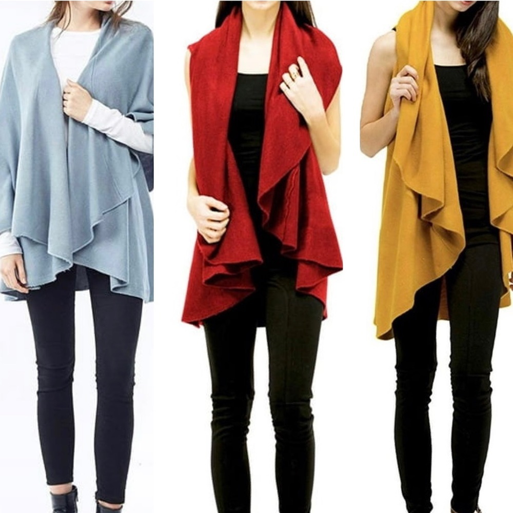 Look by M Versatile Waterfall Front Shawl Wrap one size